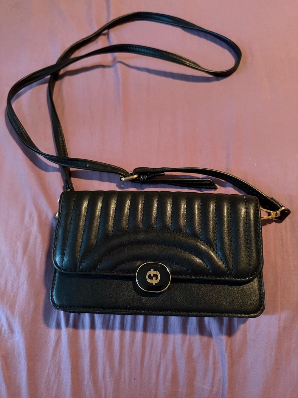 Black Quilted Crossbody Bag